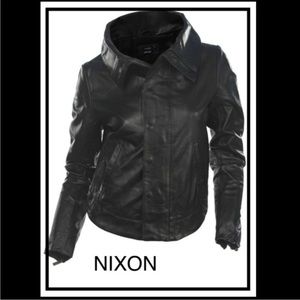 Nixon Black Leather “The Ish” Moto Jacket